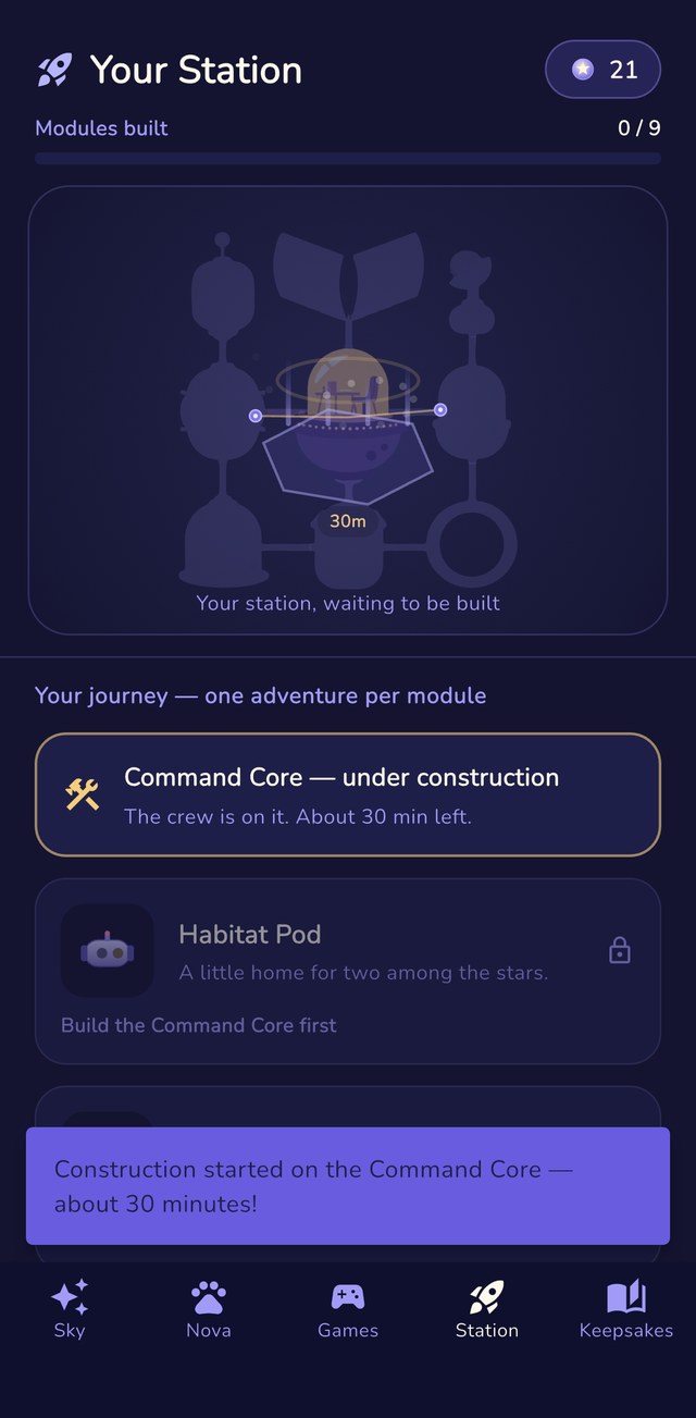 Luma + Sol — Build your station screen
